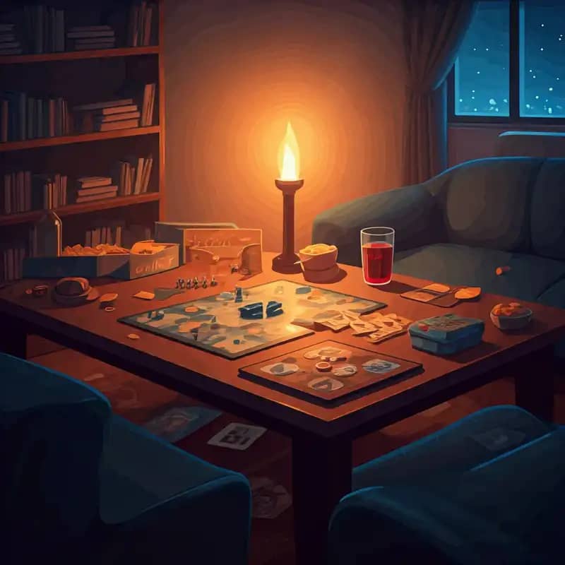 Benefits Of Playing Games atmospheric lit game tabl with snacks and games